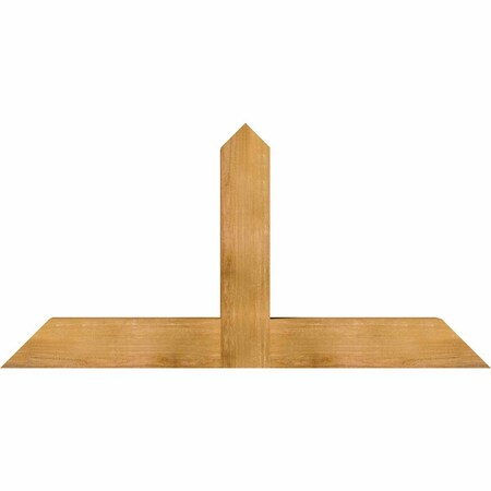 Ekena Millwork Portland Rough Sawn Timber Gable Bracket, Western Red Cedar, 60"W x 30"H x 6"D x 6"F, 12/12 Pitch GBW060X30X0606POR00RWR